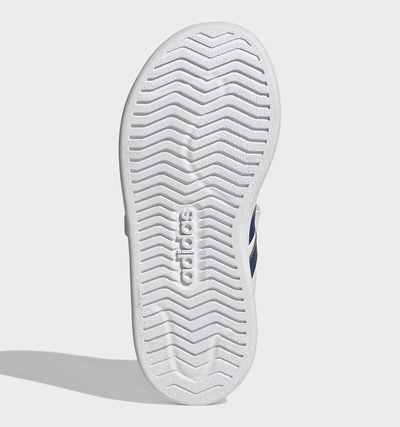 adidas Streettalk Baskets en Blanc/Bleu pour gar&ccedil;ons (380613)