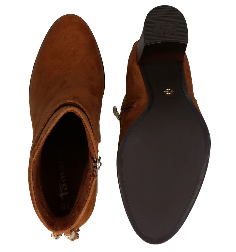 Tamaris TOUCH it Cognac Enkellaarzen in daim (280965)