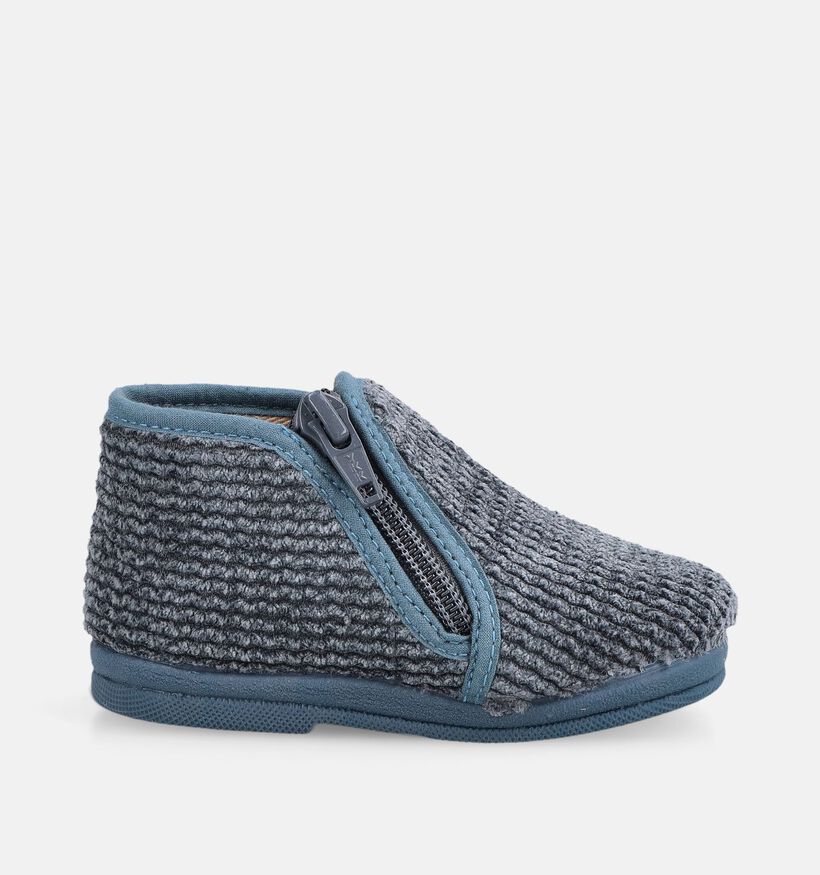 Little David Pantoufles en Bleu fonc&eacute; pour gar&ccedil;ons (381151) - pour semelles orthop&eacute;diques