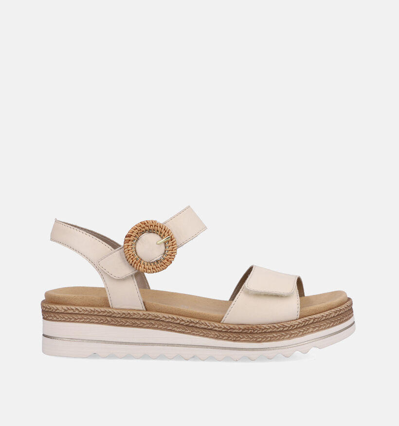 Remonte Ecru Sandalen met sleehak voor dames (354843) - geschikt voor steunzolen