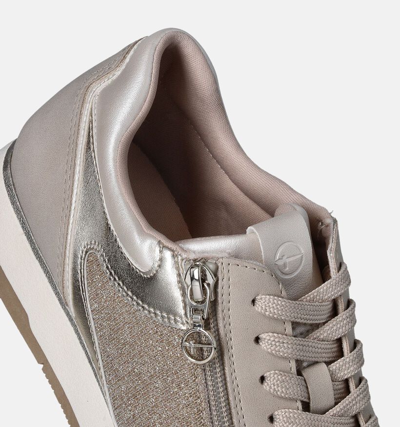 Tamaris Beige Sneakers voor dames (351516) - geschikt voor steunzolen