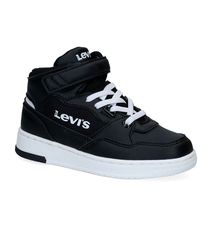 Levi's Block Mid Vel Zwarte Hoge Sneakers in kunstleer (295557)