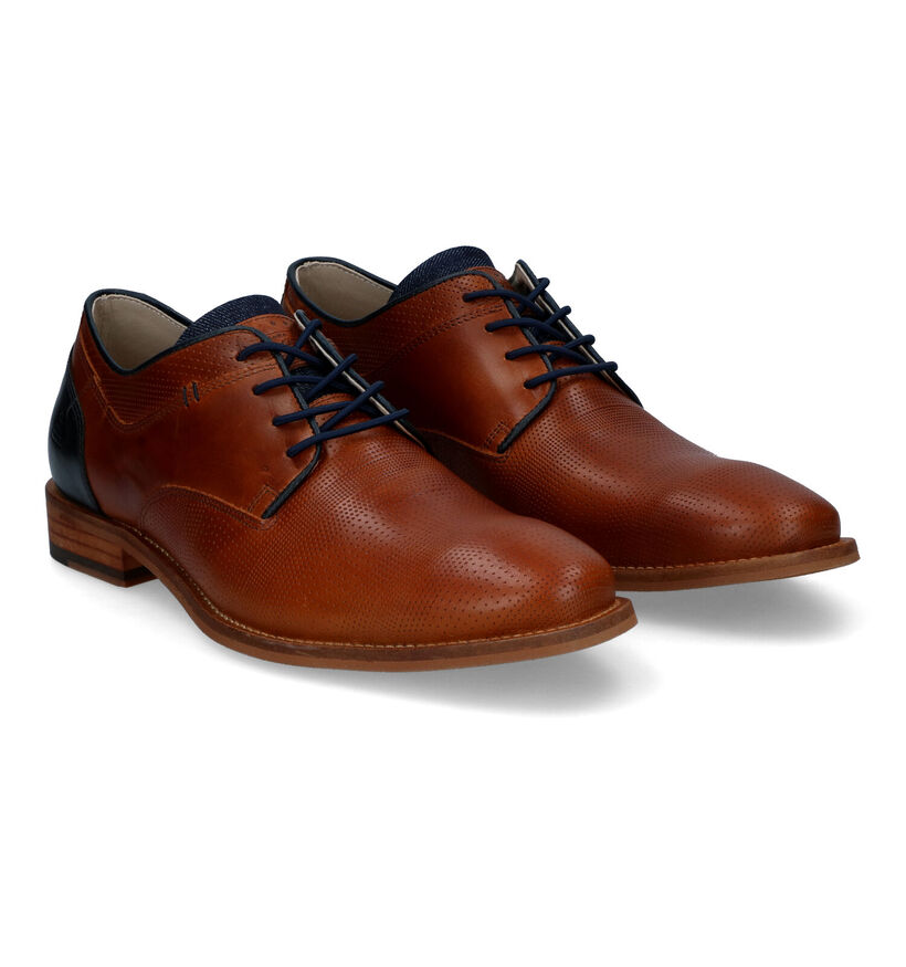 Bullboxer Cognac Geklede Schoenen voor heren (314431) - geschikt voor steunzolen