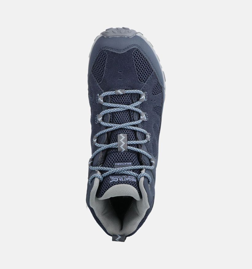 Regatta Womens Edgepoint IV Mid Chaussures de randonn&eacute;e en Bleu fonc&eacute; pour femmes (378569) - pour semelles orthop&eacute;diques