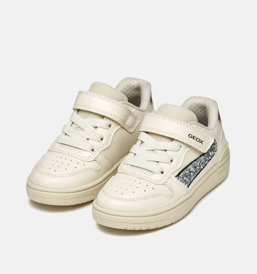 Geox Washiba Ecru Sneakers voor meisjes (356421) - geschikt voor steunzolen