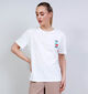 Pieces Eloise Witte T-shirt voor dames (367076)