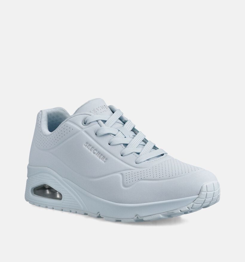 Skechers Uno Stand On Air Lichtblauwe Sneakers voor dames (367826) - geschikt voor steunzolen