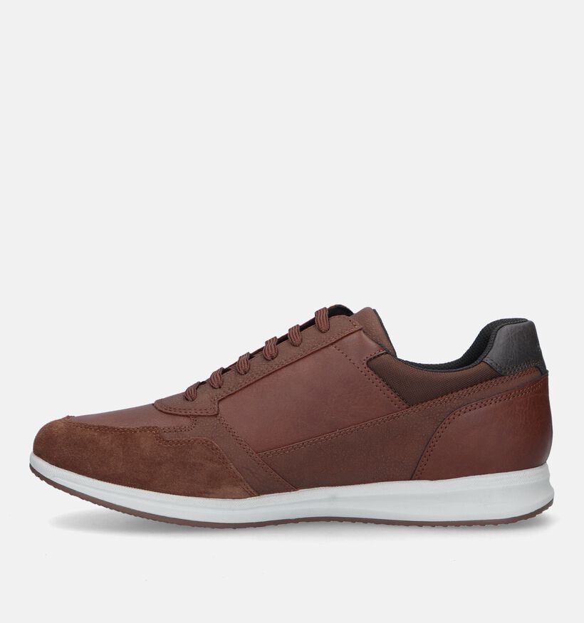 Geox Optek U Avery Cognac Veterschoenen voor heren (328361) - geschikt voor steunzolen