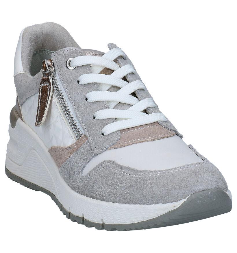 Tamaris Taupe Sneakers in daim (265683)