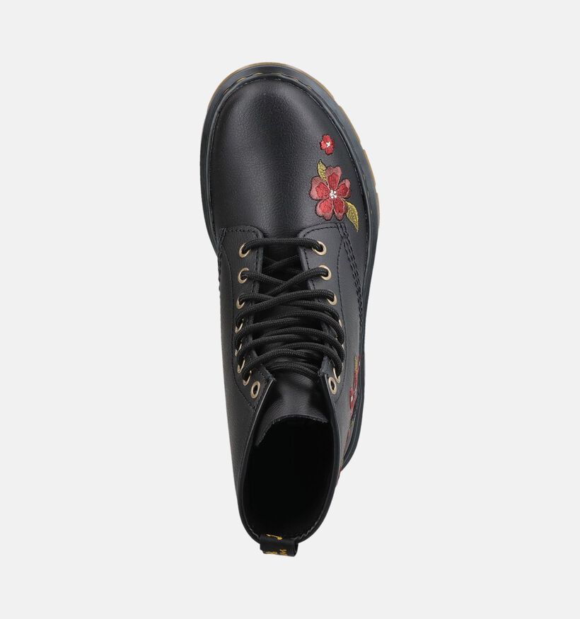 Dr. Martens Aprile Floral Zwarte Boots met Veters voor dames (375762) - geschikt voor steunzolen
