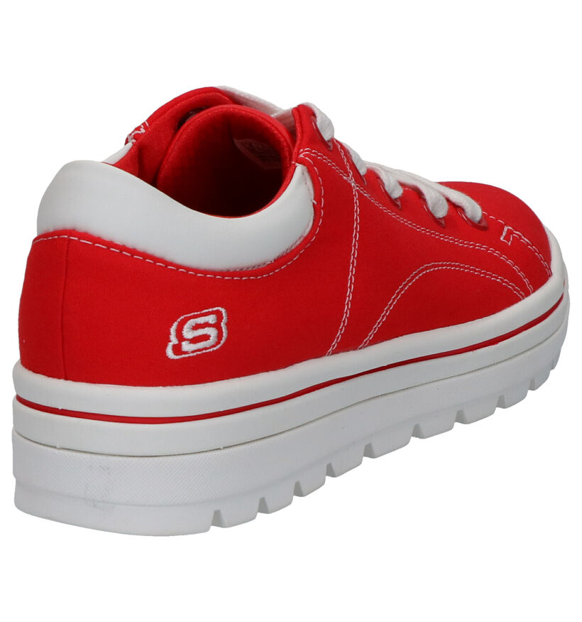 Skechers Street Cleats Baskets en Rouge en textile (266903)