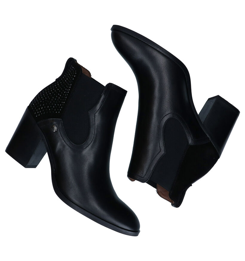 NeroGiardini Bottines à talons en Noir en cuir (283481)