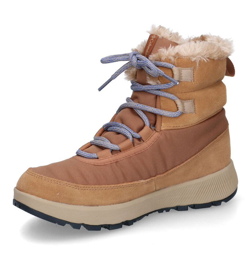 Columbia Slopside Peak Bottes de Neige en Cognac pour femmes (312431) - pour semelles orthopédiques