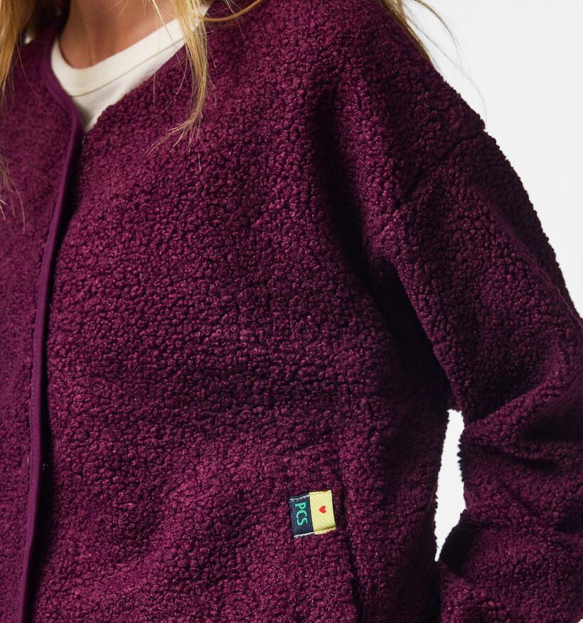 Pieces Katty Teddy Manteau en Bordeaux pour femmes (382231)