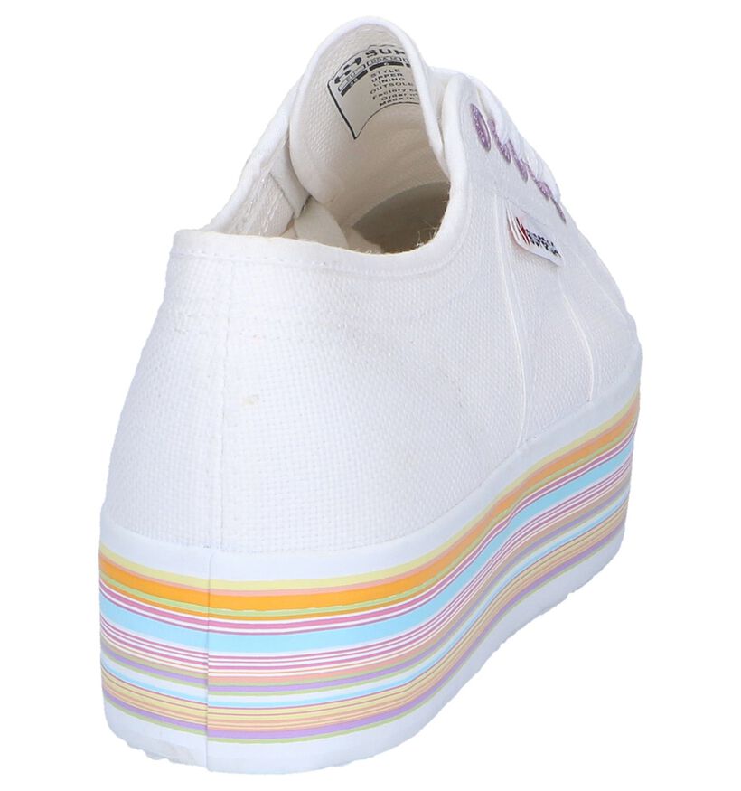 Witte Lage Sneakers Superga in stof (243129)