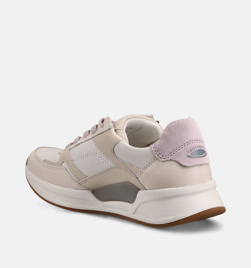 Gabor Rollingsoft Baskets en Blanc pour femmes (368409) - pour semelles orthop&eacute;diques