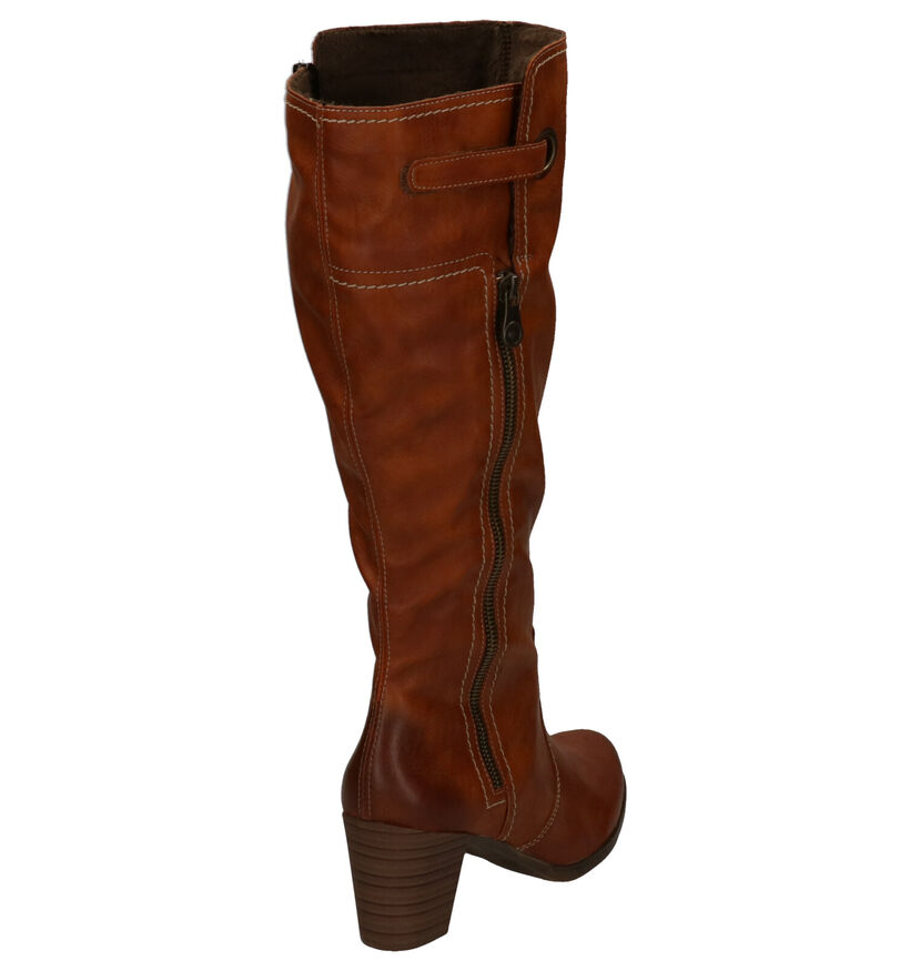 Rieker Bottes hautes en Cognac en simili cuir (282708)