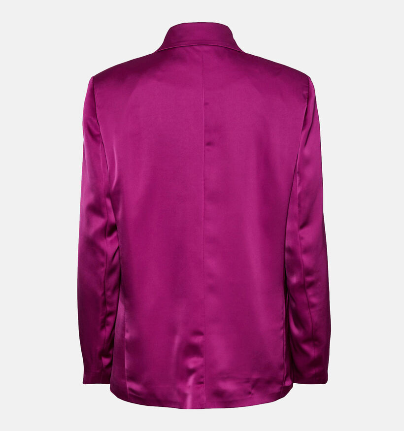 Pieces Sabrina Blazer en satin en Fuchsia pour femmes (333233)