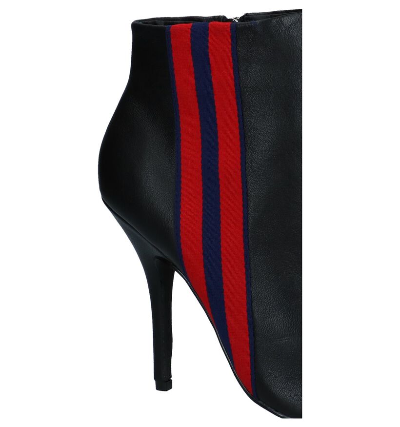 Steve Madden Knock Zwarte Enkellaarzen in leer (236915)
