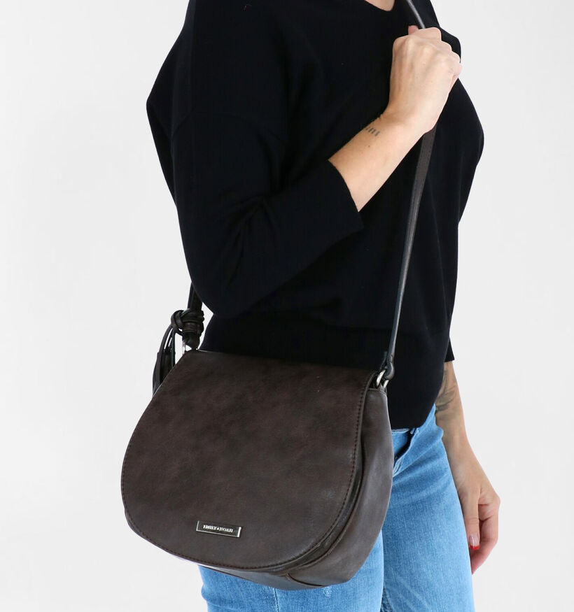 Emily & Noah Bruine Crossbody Tas in kunstleer (282193)