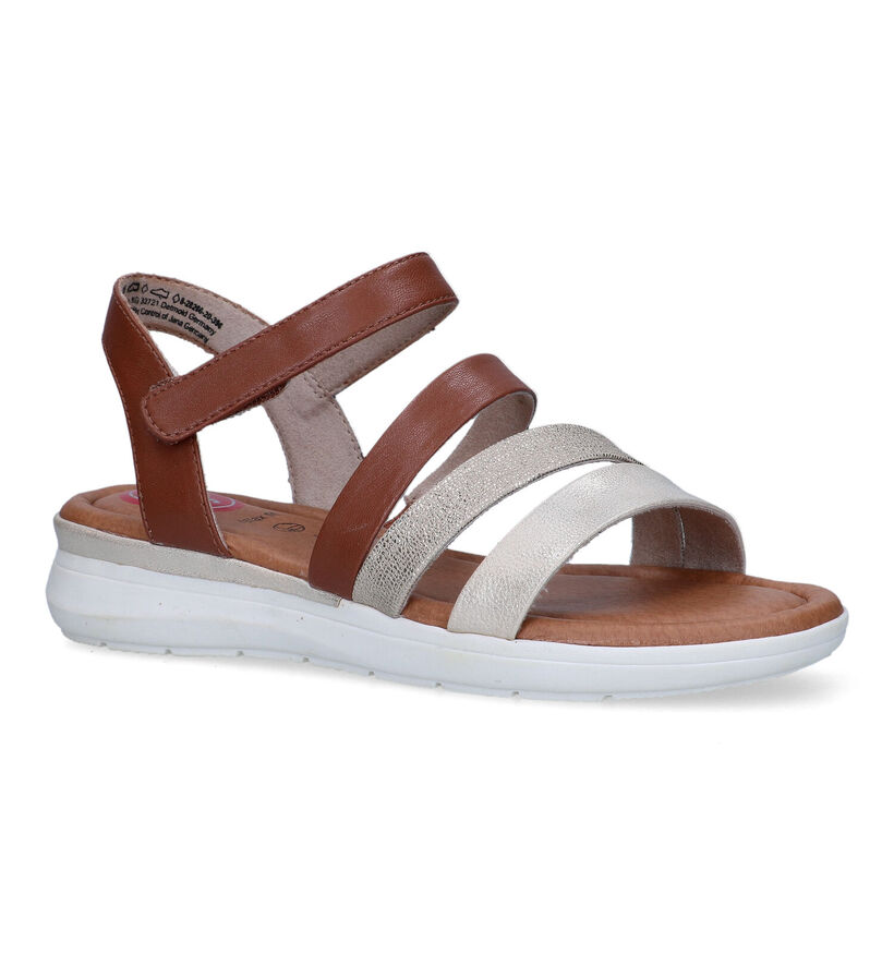 Jana Cognac Sandalen in kunstleer (323008)