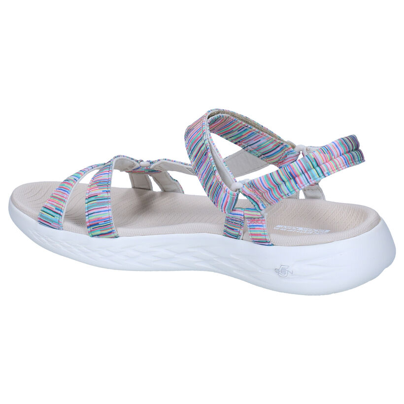 Skechers Blauwe Sandalen in stof (290290)