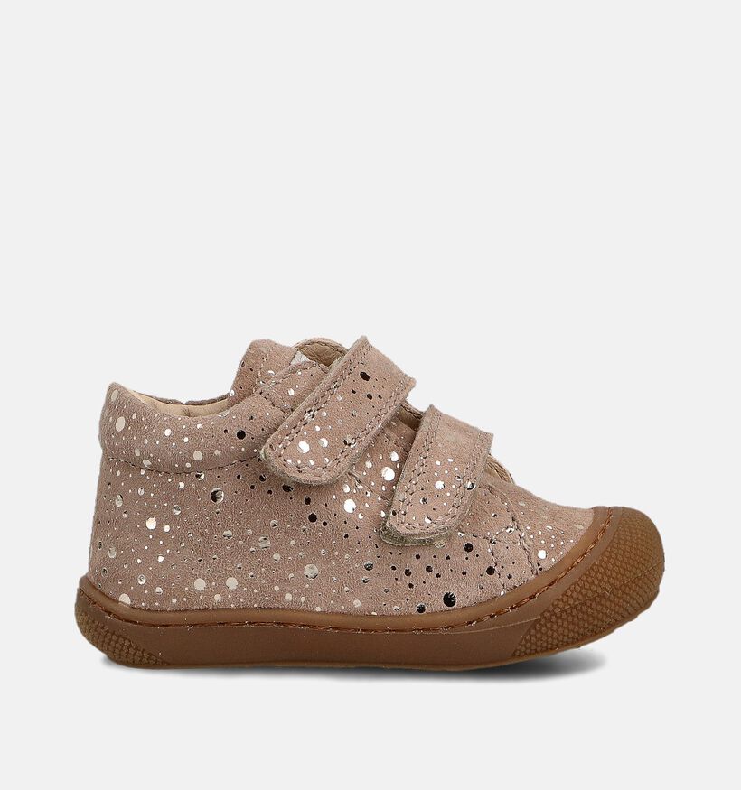 Naturino Cocoon VL Suede Roze/Gouden Eerste Stapschoentjes voor meisjes (380138) - geschikt voor steunzolen