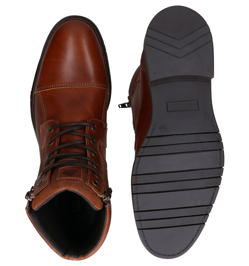 Bullboxer Cognac Geklede Hoge Schoenen in leer (281786)