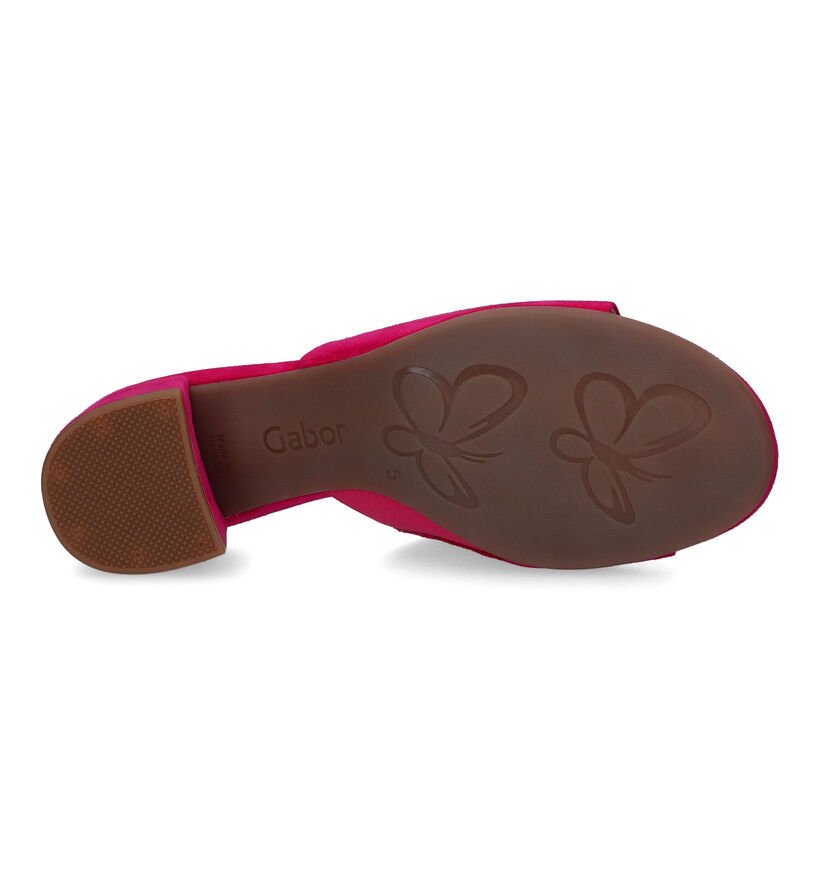 Comfort Nu-pieds à talons en Rose fuchsia pour femmes (308416)