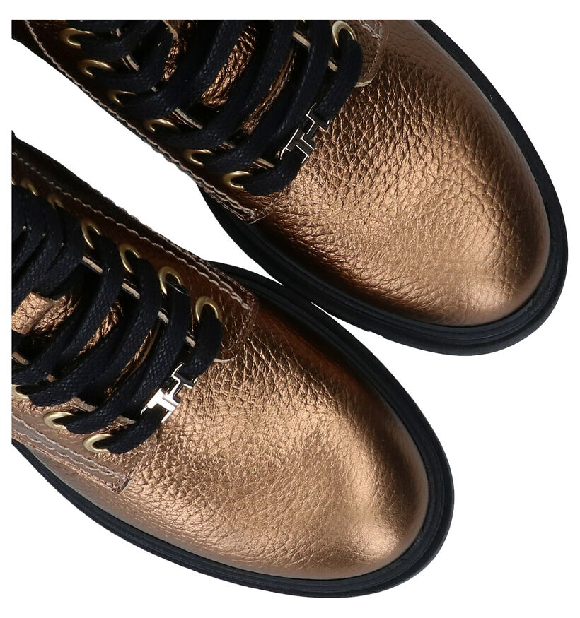 Tommy Hilfiger Rugged Classic Bottines en Or en cuir (280002)
