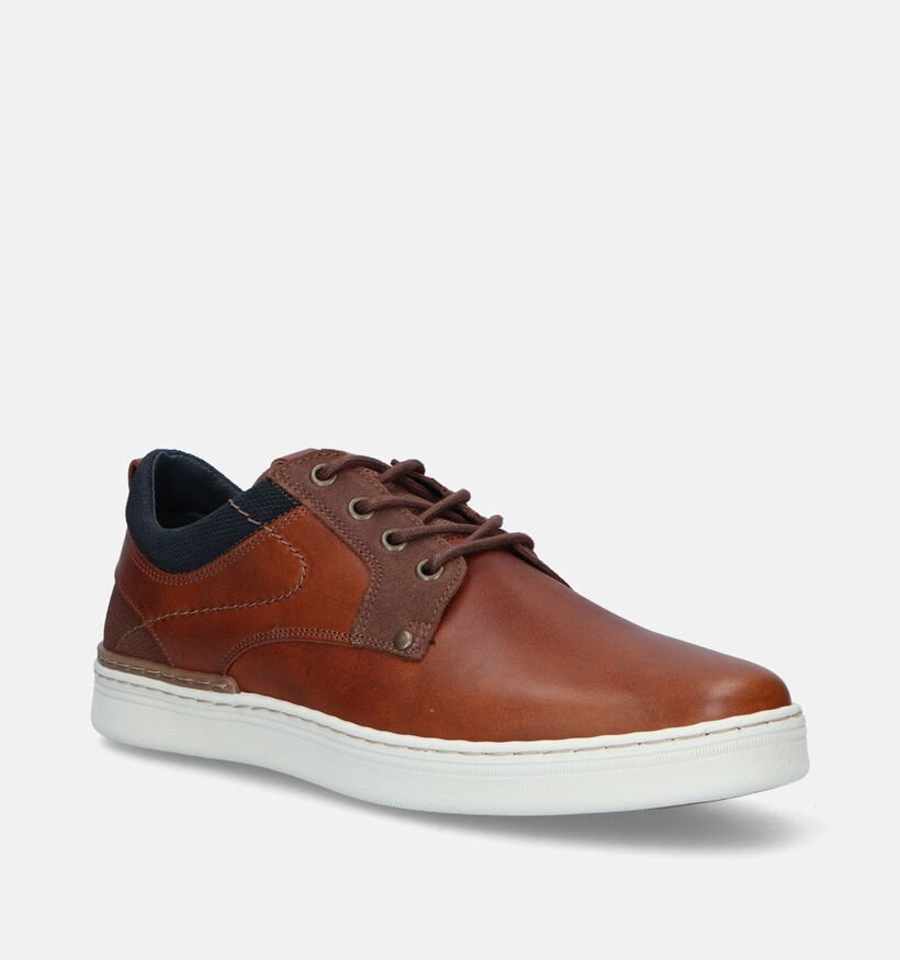 Bullboxer Chaussures à lacets en Cognac pour hommes (348875) - pour semelles orthopédiques