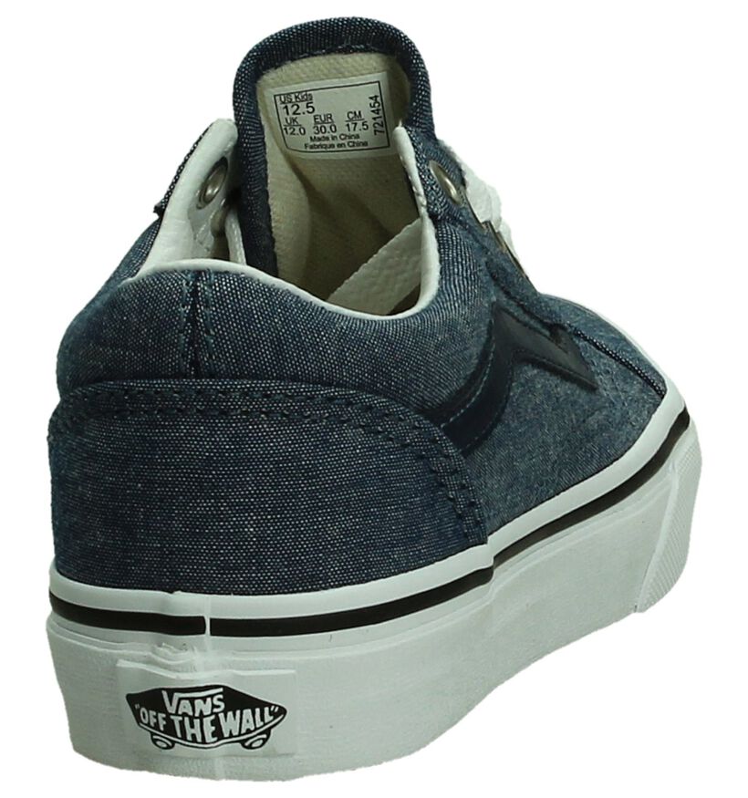 Vans Old Skool Skate sneakers en Bleu foncé en textile (190404)