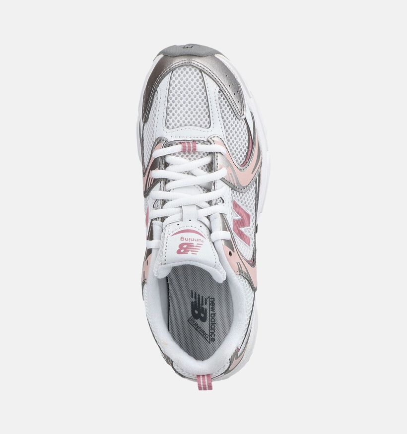 New Balance 530 Witte/Roze Sneakers voor meisjes (390096) - geschikt voor steunzolen