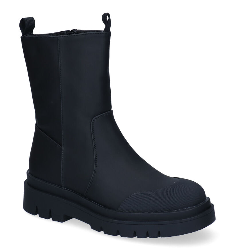Poelman Zwarte Bottines in kunstleer (300339)