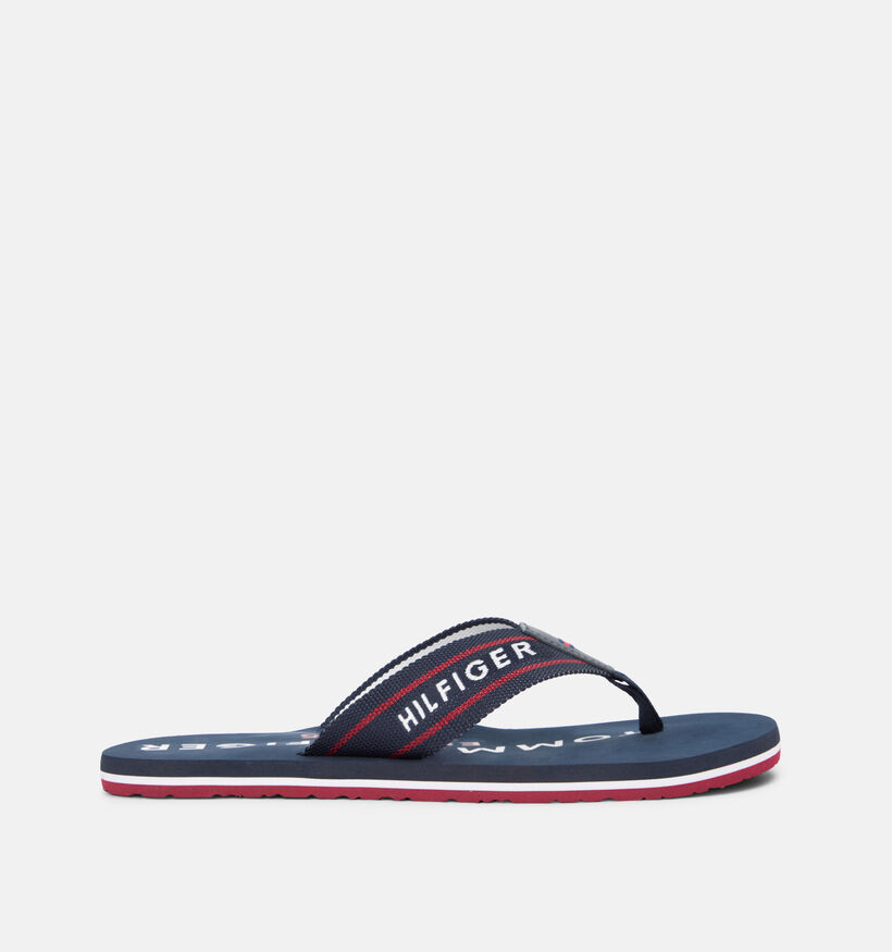 Tommy Hilfiger Sporty Tongs en Bleu fonc&eacute; pour hommes (368619)