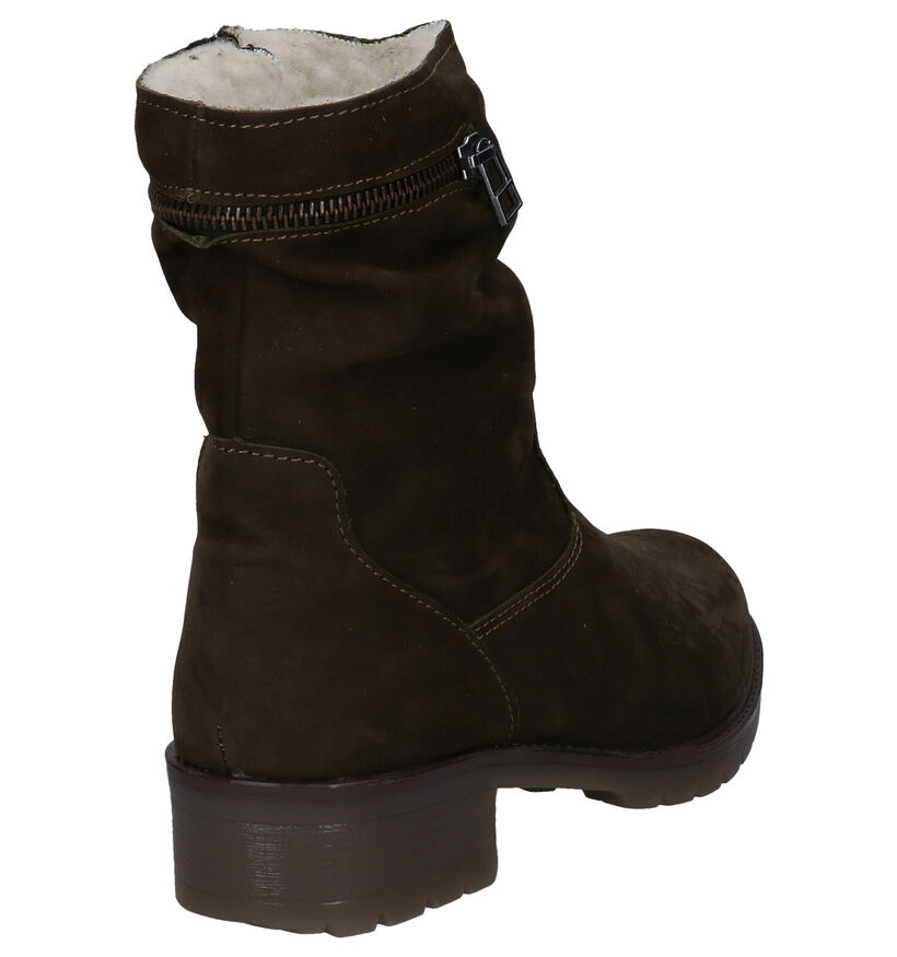 Solemade Josi Groene Bottines in nubuck (297359)