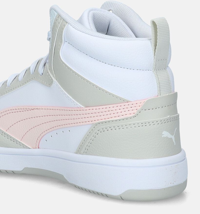 Puma Rebound v6 Baskets en Blanc pour filles (342849) - pour semelles orthopédiques