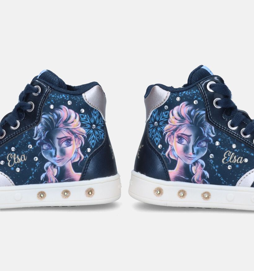 Geox Skylin Frozen Elsa Blauwe Sneakers Met Lichtjes voor meisjes (328505) - geschikt voor steunzolen