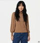Minuit Douze Elycia Bruine T-shirt met Lange Mouwen voor dames (381866)