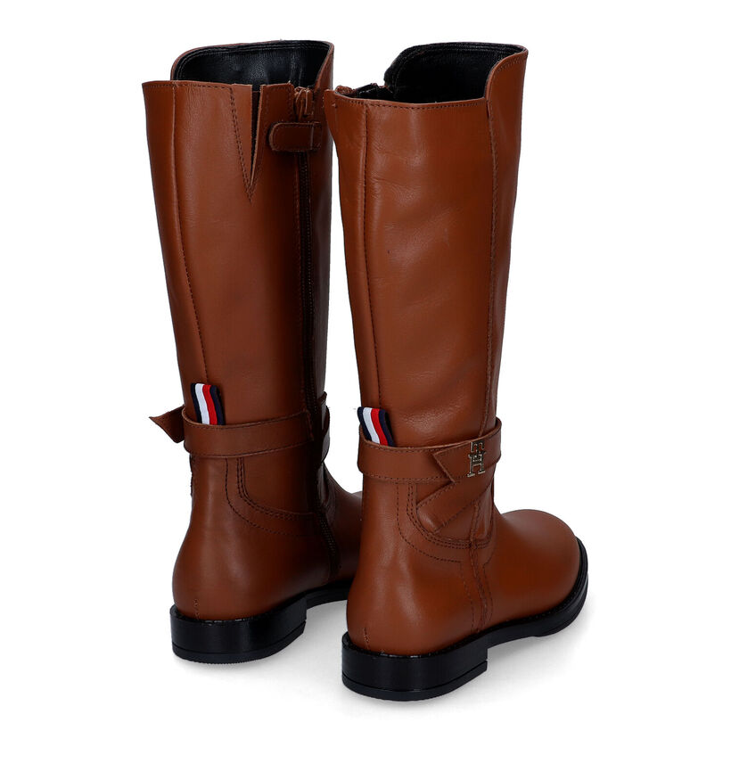 Tommy Hilfiger Bottes hautes en Cognac pour filles (314491)