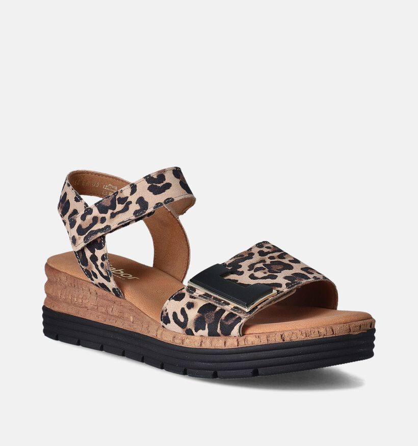Gabor Bruine Sandalen met sleehak voor dames (355051)