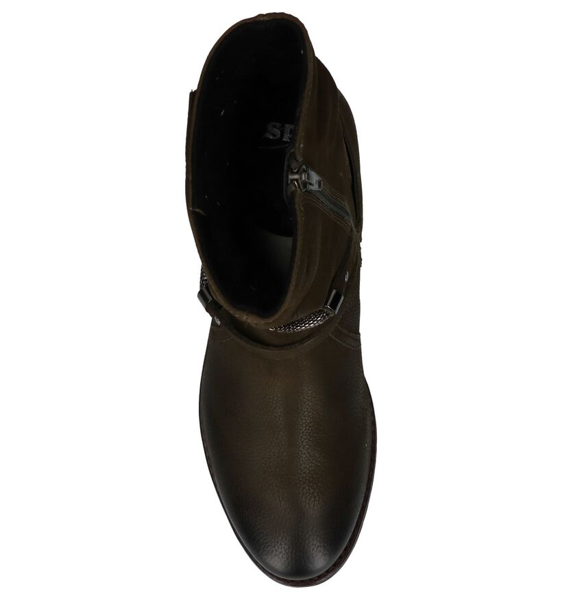 SPM Bottes basses en Vert kaki en cuir (222251)