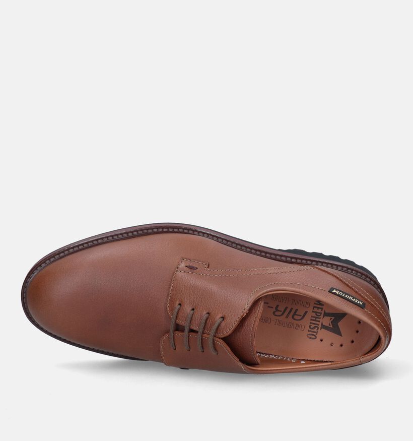 Mephisto Batiste Nevada Chaussures à lacets en Cognac pour hommes (330822) - pour semelles orthopédiques