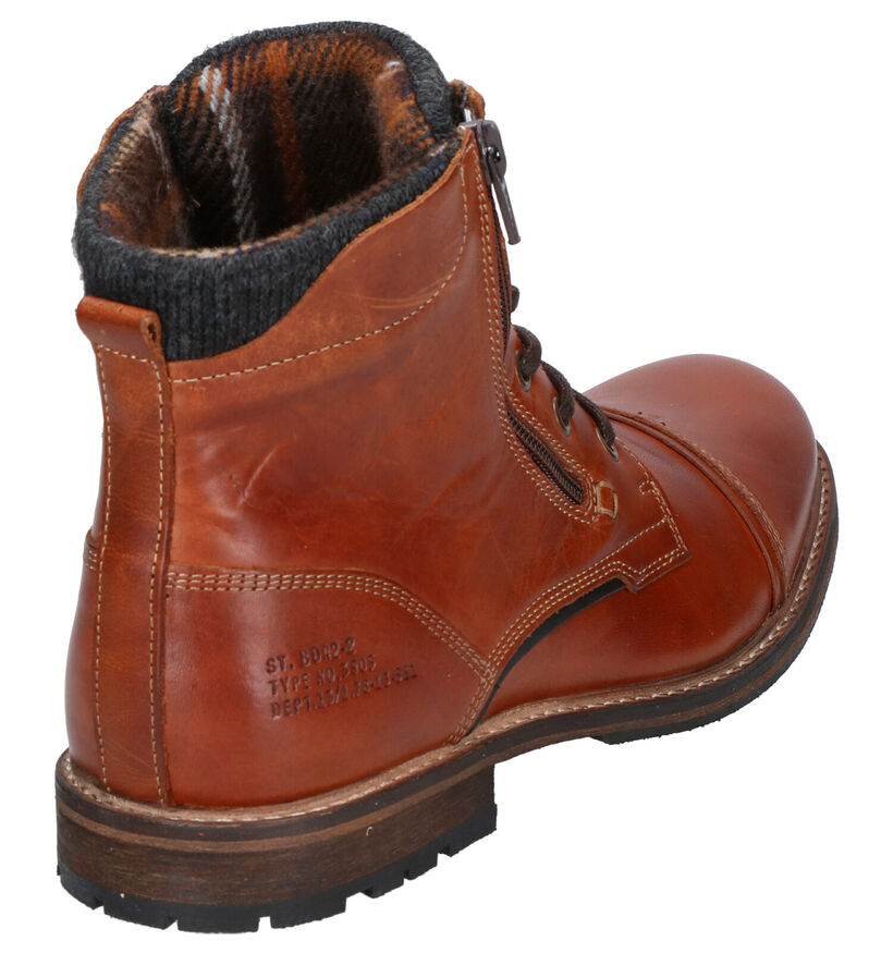 Bullboxer Bottines en Cognac en cuir (252803)