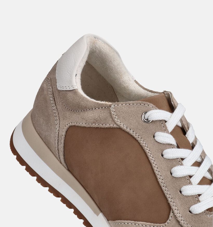 Ara Beige Veterschoenen Extra Breed voor heren (373261) - geschikt voor steunzolen