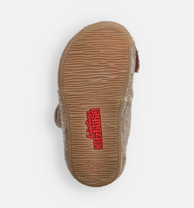 Living Kitzbühel Pantoufles en Beige foncé pour filles, garçons (365711)