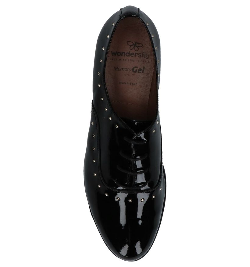 Wonders Chaussures à lacets en Noir en cuir (232038)