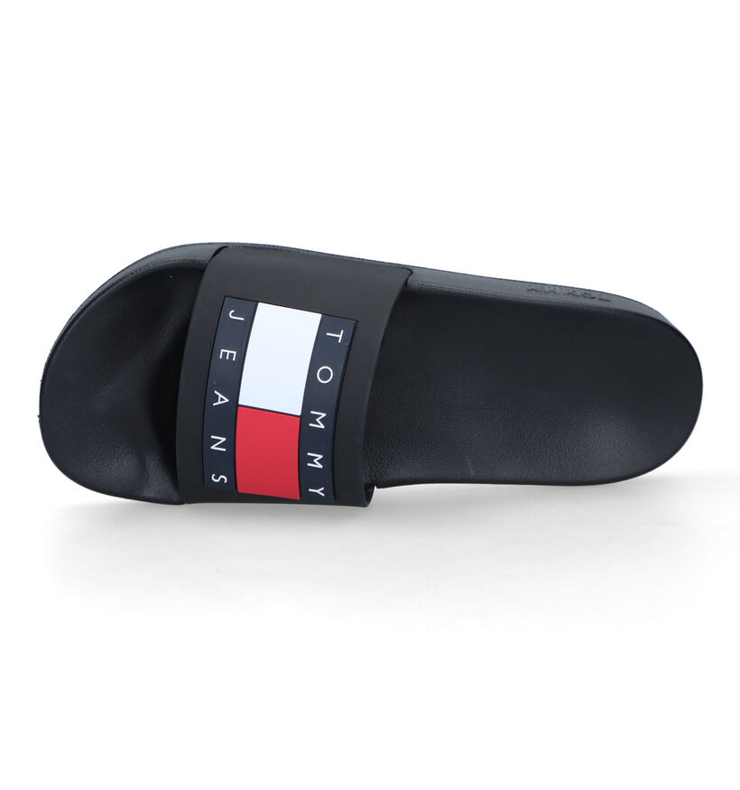 Tommy Hilfiger Jeans Zwarte Badslippers in kunststof (321204)