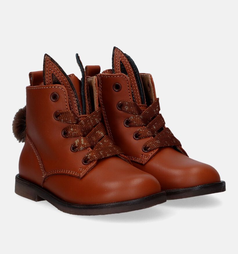 STONES and BONES Falp Cognac Bottines voor meisjes (329465) - geschikt voor steunzolen