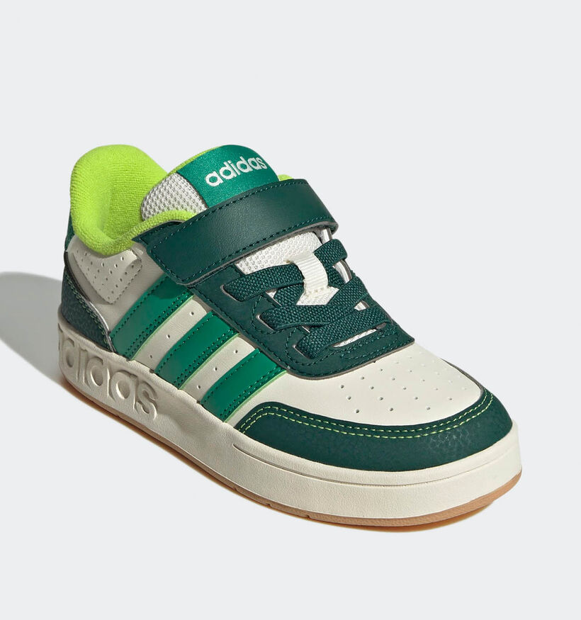 adidas Breakbase Wit/Groene Sneakers voor meisjes, jongens (359622) - geschikt voor steunzolen